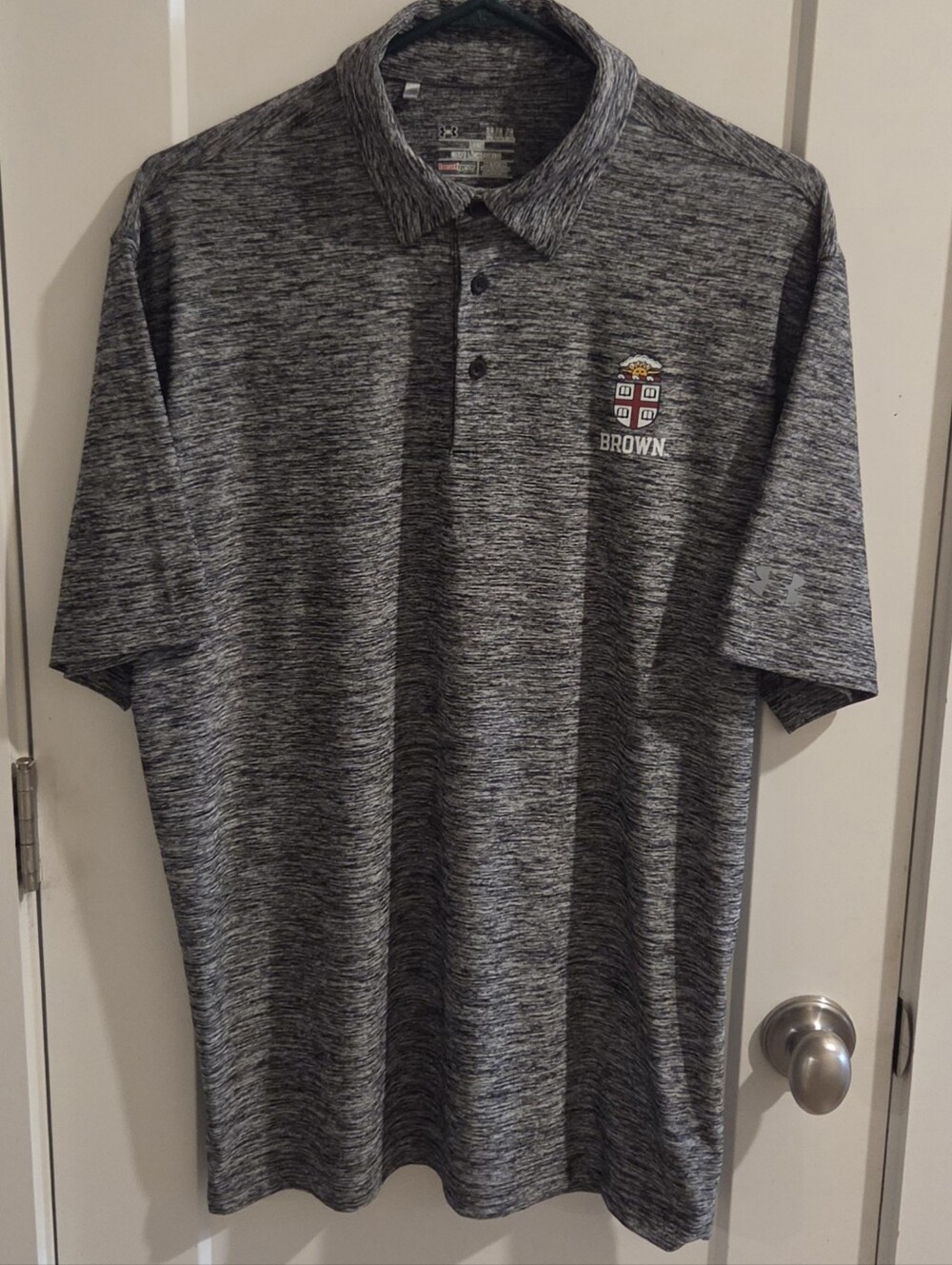 Under Armour Brown University Performance Polo Shirt - Light Grey - Size Large